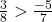 \frac{3}{8} > \frac{-5}{7}