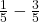 \frac{1}{5} - \frac{3}{5}