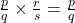 \frac{p}{q} \times \frac{r}{s} = \frac{p}{q}