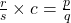 \frac{r}{s} \times c = \frac{p}{q}