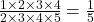 \frac{1 \times 2 \times 3 \times 4}{2 \times 3 \times 4 \times 5} = \frac{1}{5}