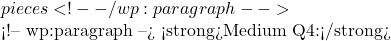 pieces ✅ <!-- /wp:paragraph -->  <!-- wp:paragraph --> <strong>Medium Q4:</strong> 