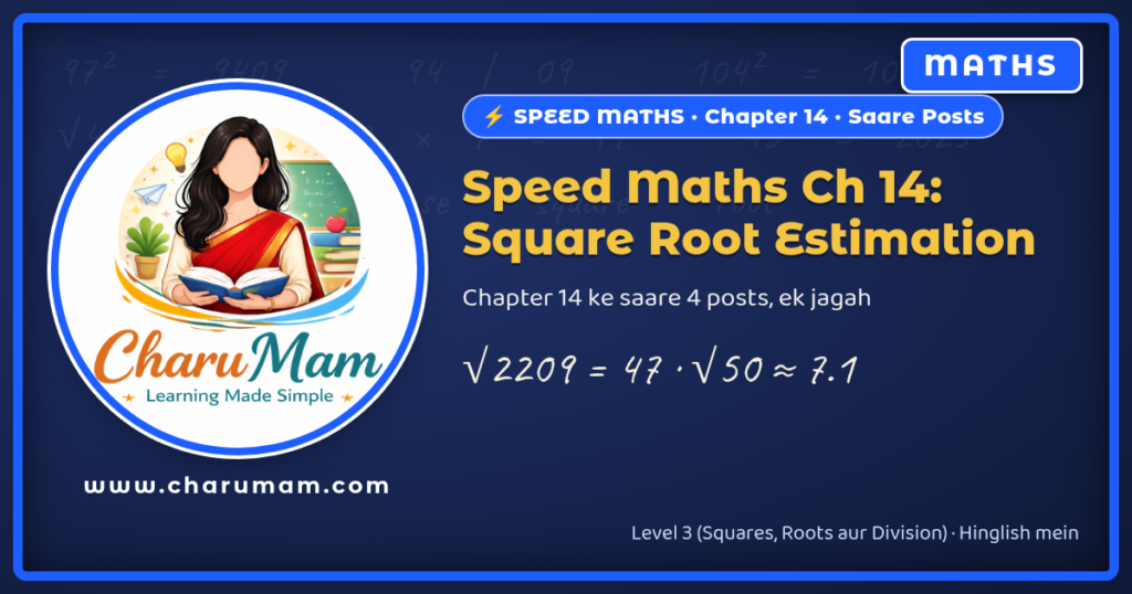 CharuMam Speed Maths Chapter 14: Square Root Estimation, 4 posts